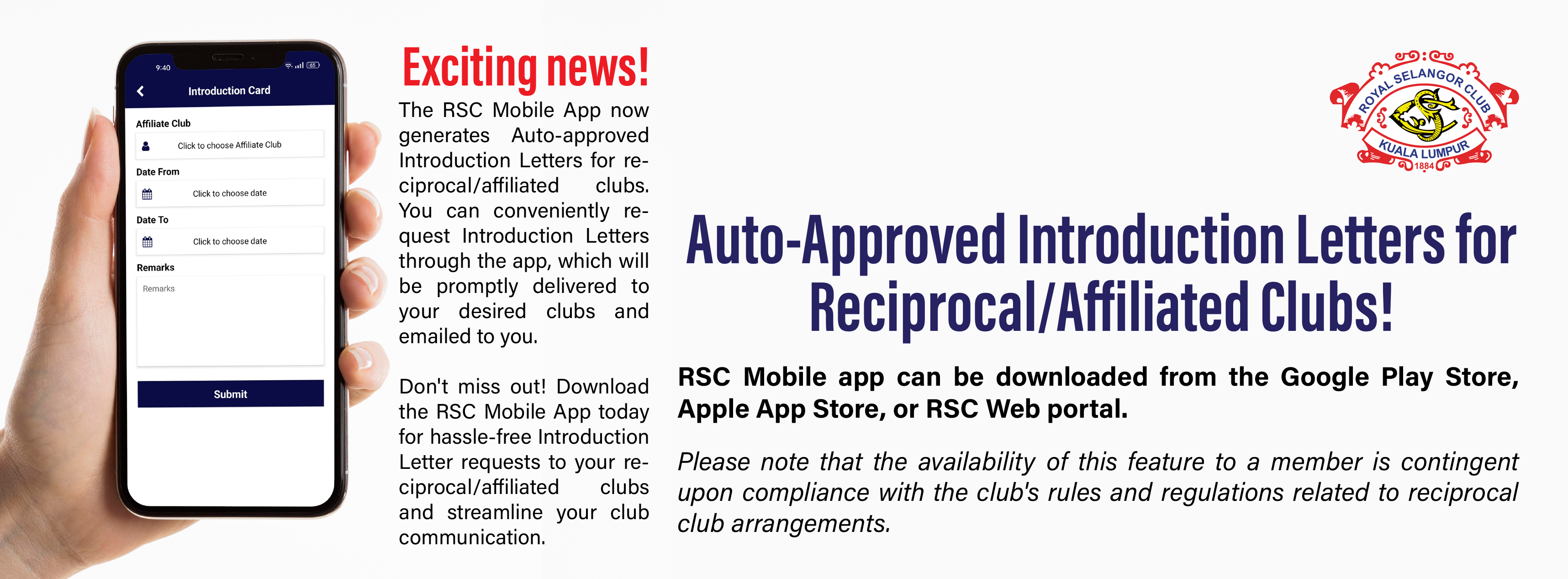 Auto-Approved Introduction letters for Reciprocal/